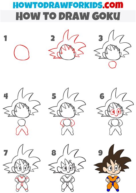 goku drawing step by step|how to draw goku pictures.